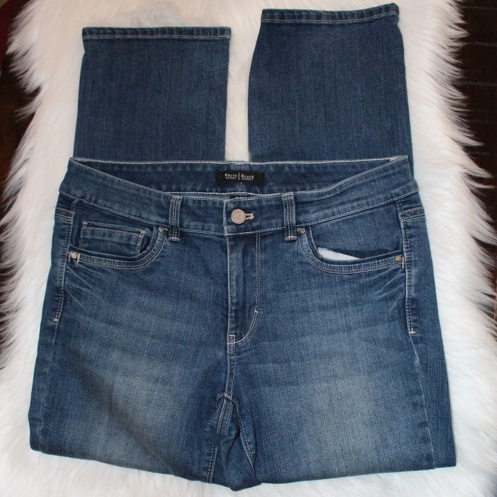 White House Black Market, Blanc cropped Leg Jeans - Picture 6 of 7